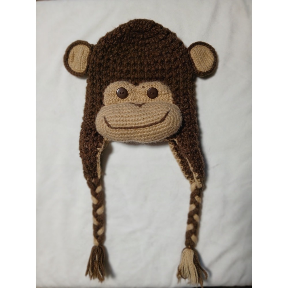 Andes Gifts Knit Kid's‎ Hat Winter Cap Monkey